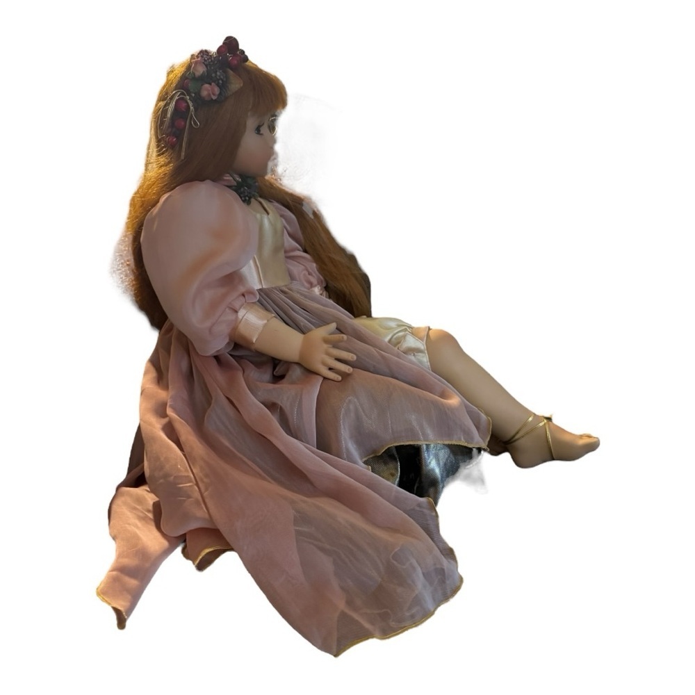 Charming Pink and Cream Doll with Long Hair - Picture 5 of 6